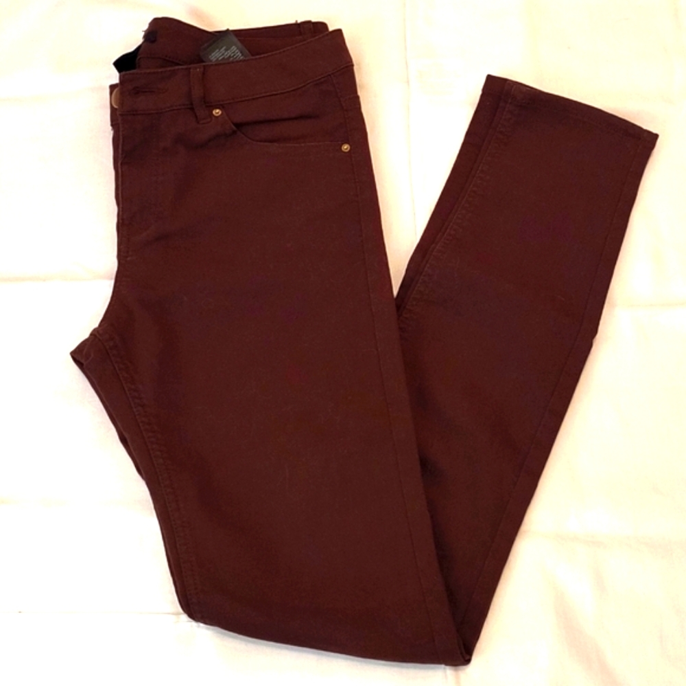 NWOT Cotton-mix chocolate brown skinny jeans - Picture 1 of 8